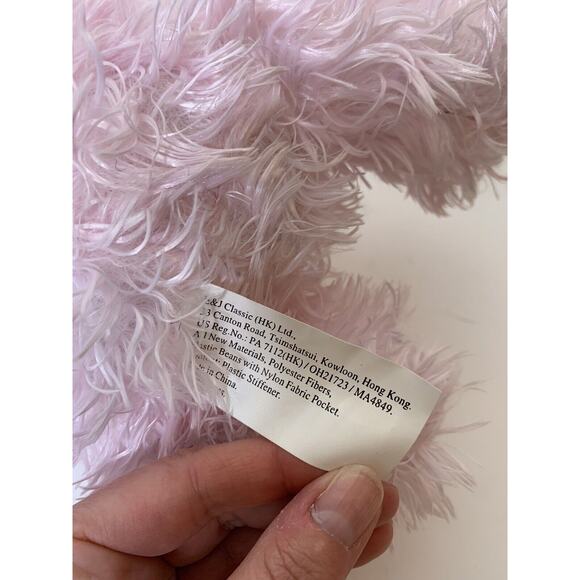 E & J Classics Pink Shaggy Luv Bunny Rabbit Plush 78-5170 Current - Picture 7 of 7